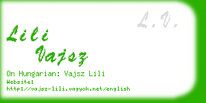 lili vajsz business card